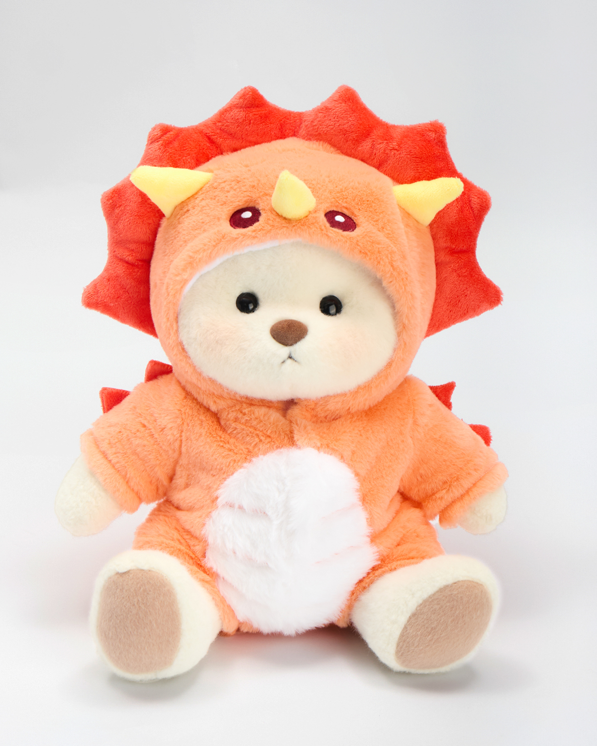 Getahug Orange Triceratops Bear | Handmade Jointed Stuffed Animal Gift