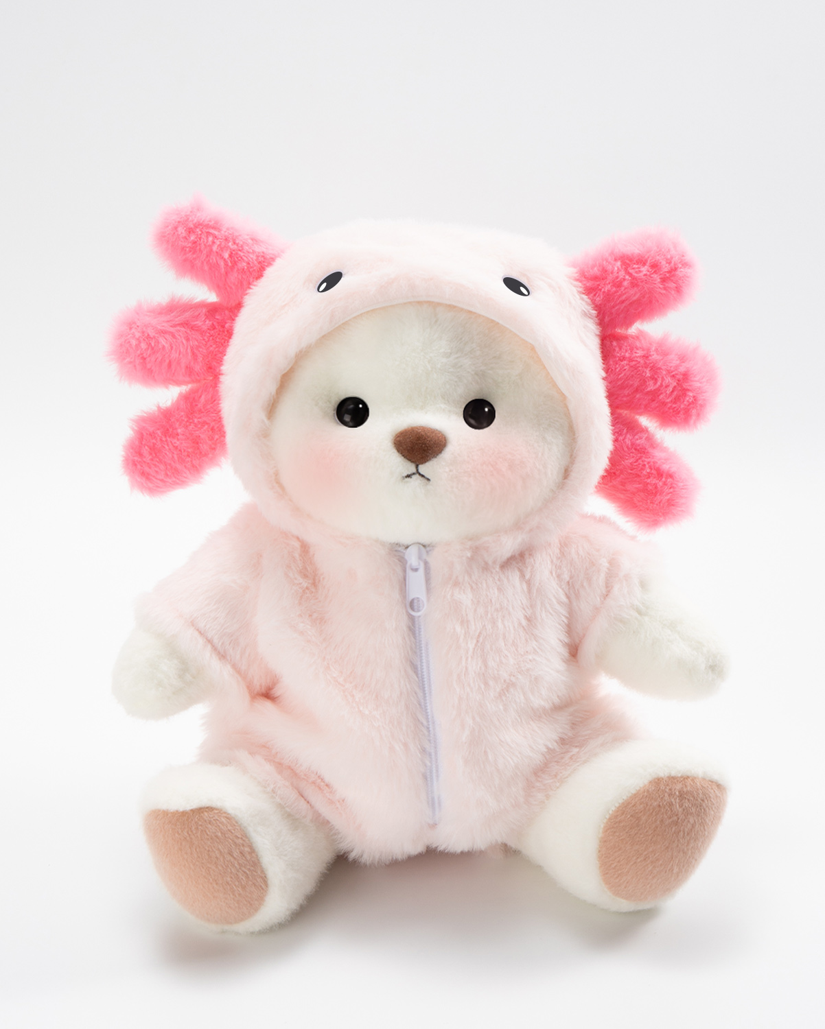 Getahug Pink Axolotl Bear | Handmade Jointed Teddy Bear Stuffed Animal Gift