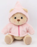Pink Mink Hoddie Bear