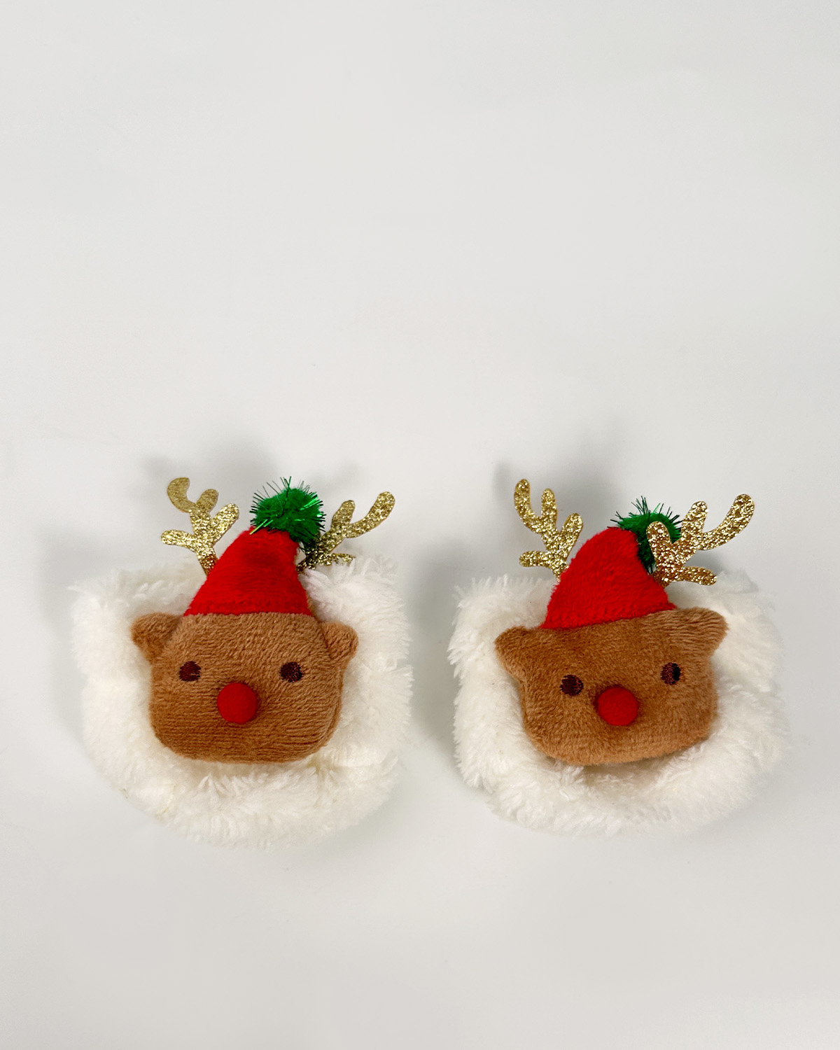 Christmas Furry Elk Shoes | Teddy Bear Clothes