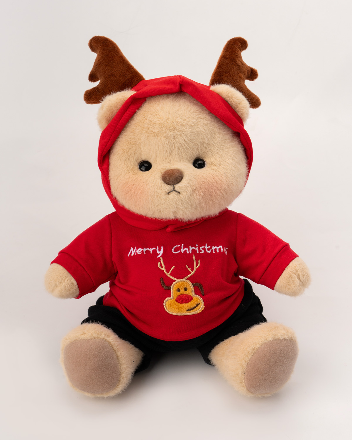Getahug Christmas Red Sweatshirt Antlers Bear | Handmade Christmas Gift