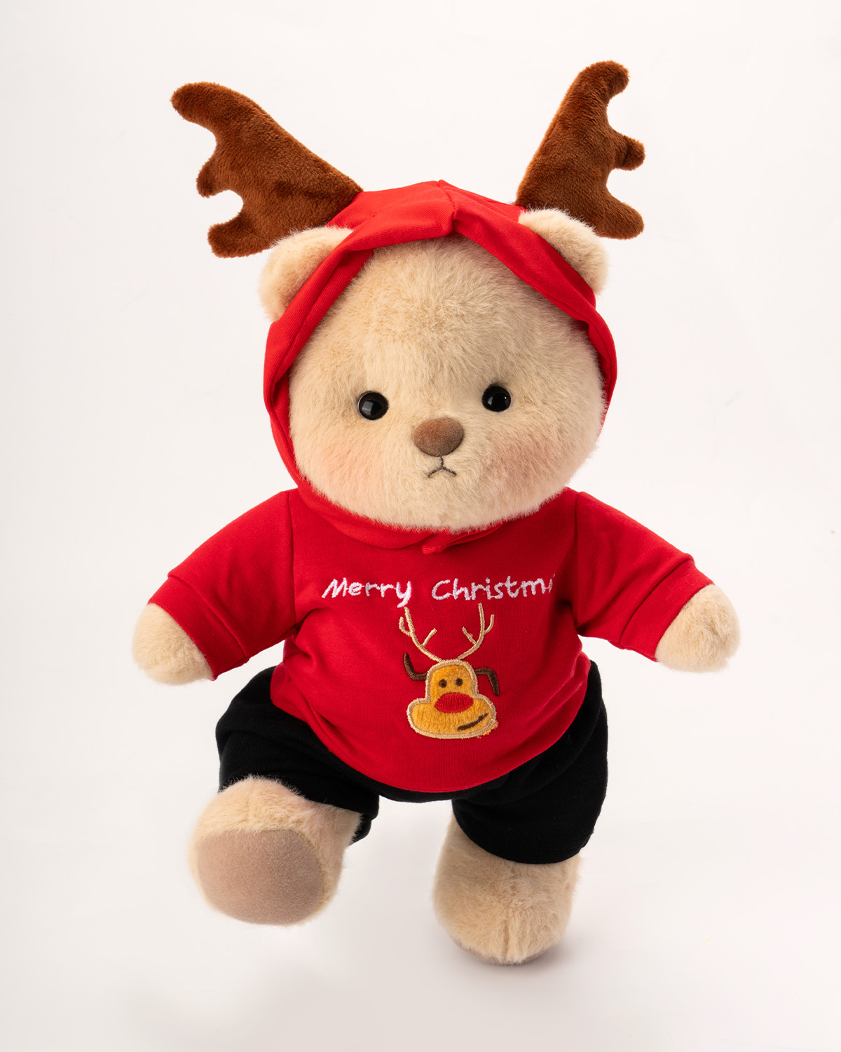 Getahug Christmas Red Sweatshirt Antlers Bear | Handmade Christmas Gift