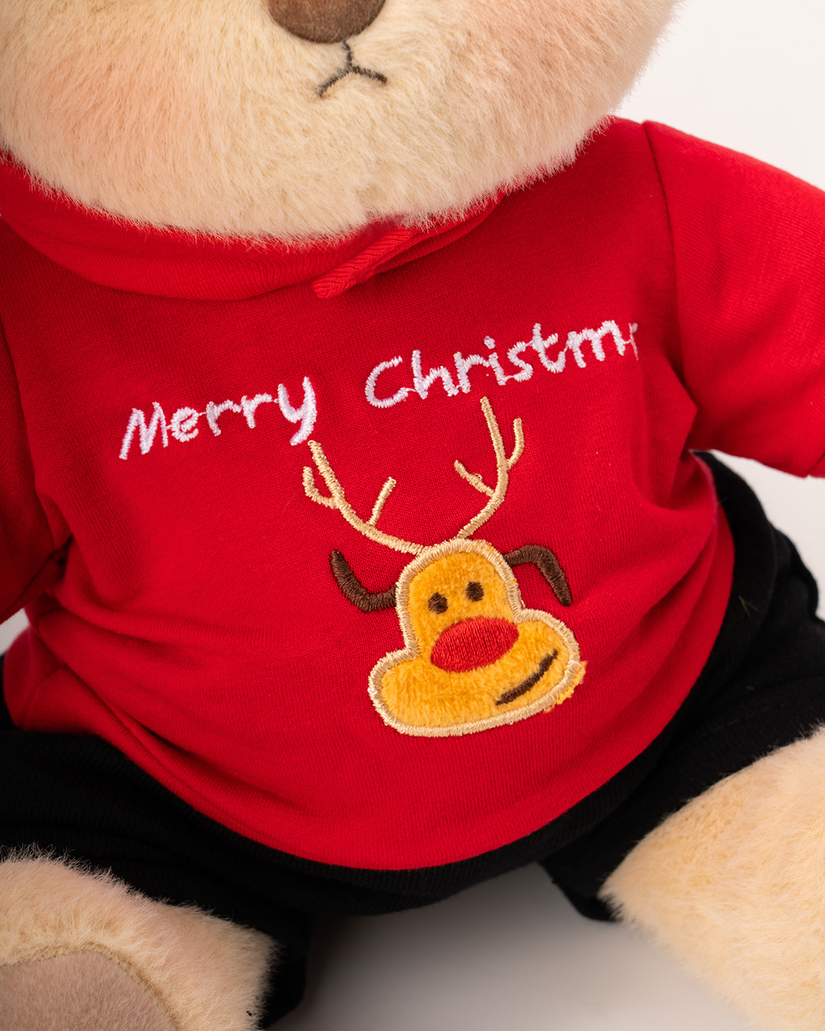Getahug Christmas Red Sweatshirt Antlers Bear | Handmade Christmas Gift