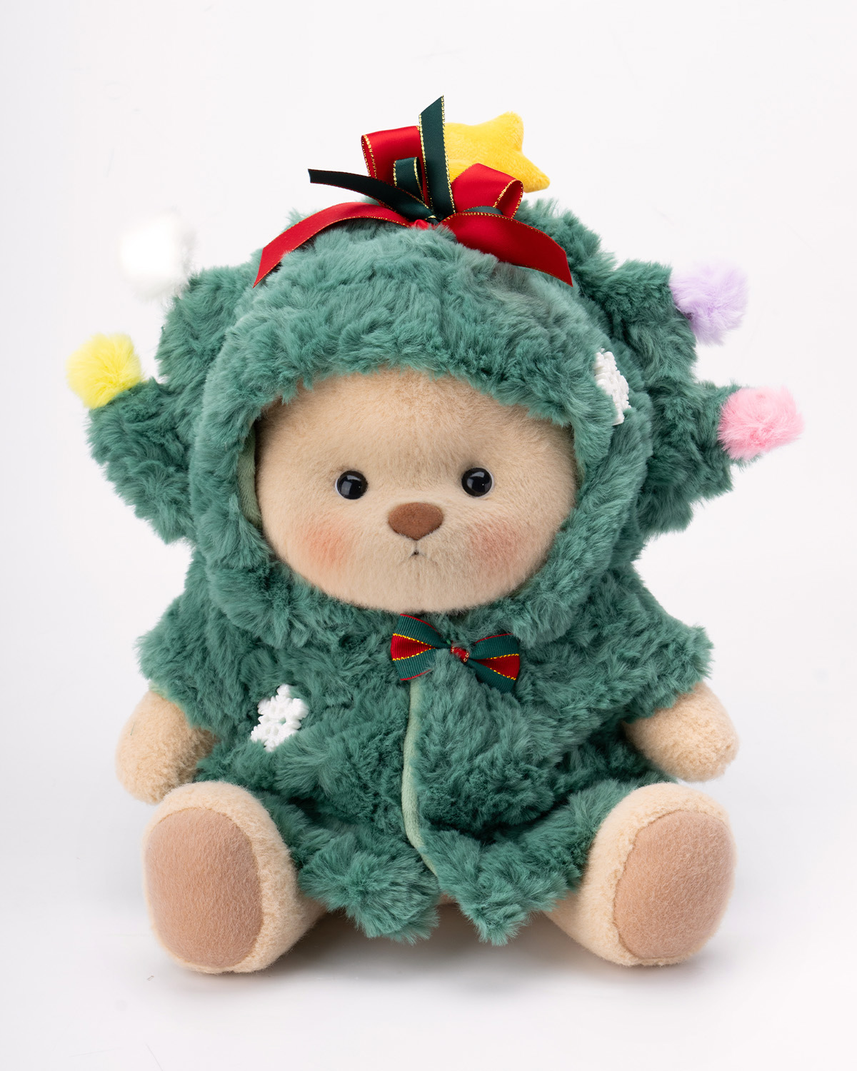 Getahug Fluffy Christmas Tree Bear | Handmade Jointed Teddy Bear Gift