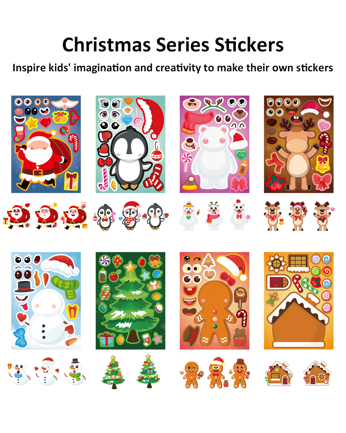 Christmas DIY Stickers 8 pcs