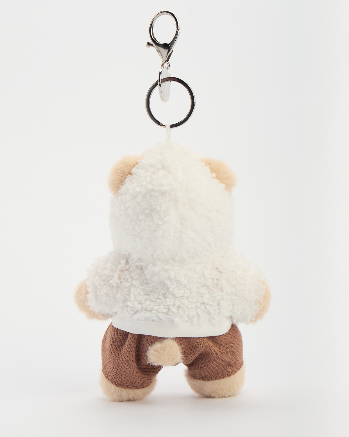 Getahug 5.9 Inches Love Polar Fleece Brown Mini Bear Pendant Keychain Gift