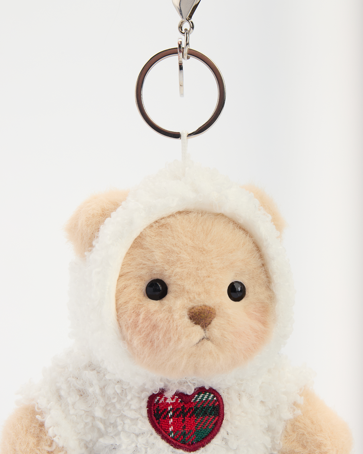 Getahug 5.9 Inches Love Polar Fleece Brown Mini Bear Pendant Keychain Gift