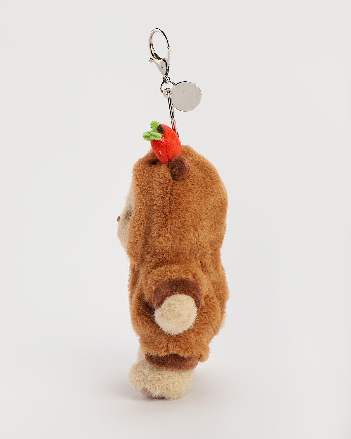Getahug 5.9 Inches Brown Capybara Strawberry Brown Mini Bear Pendant Keychain Gift