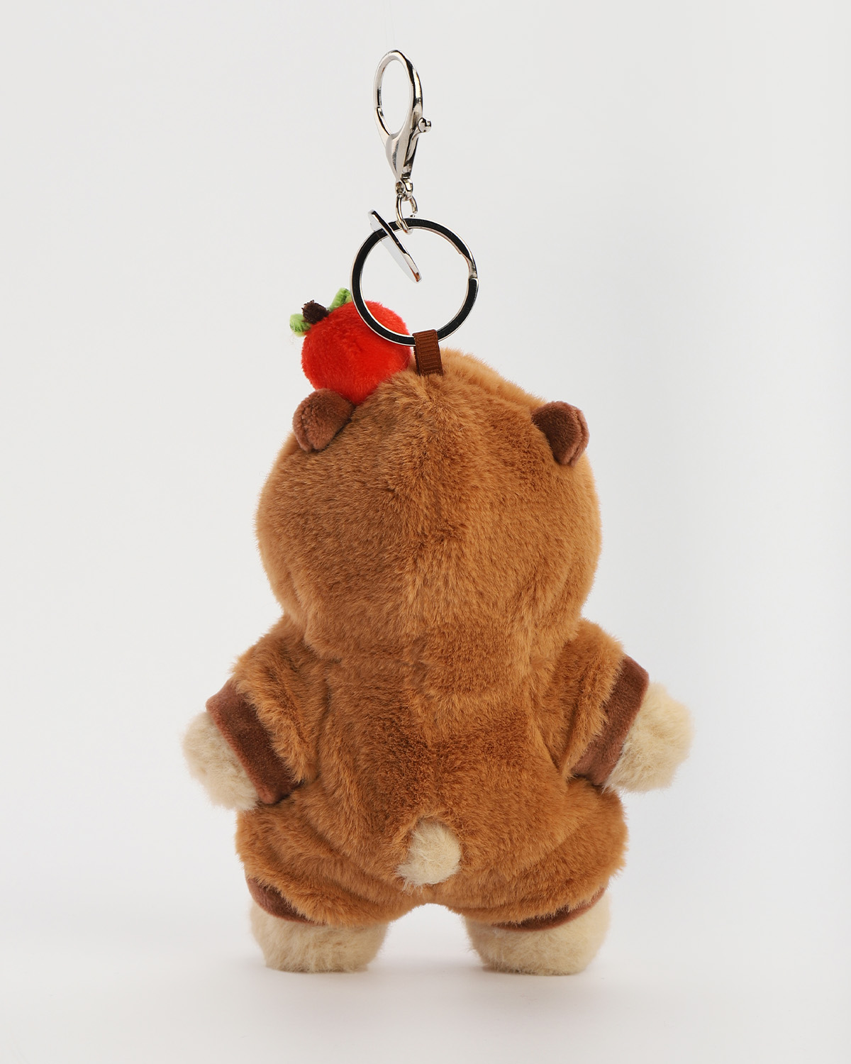 Getahug 5.9 Inches Brown Capybara Strawberry Brown Mini Bear Pendant Keychain Gift