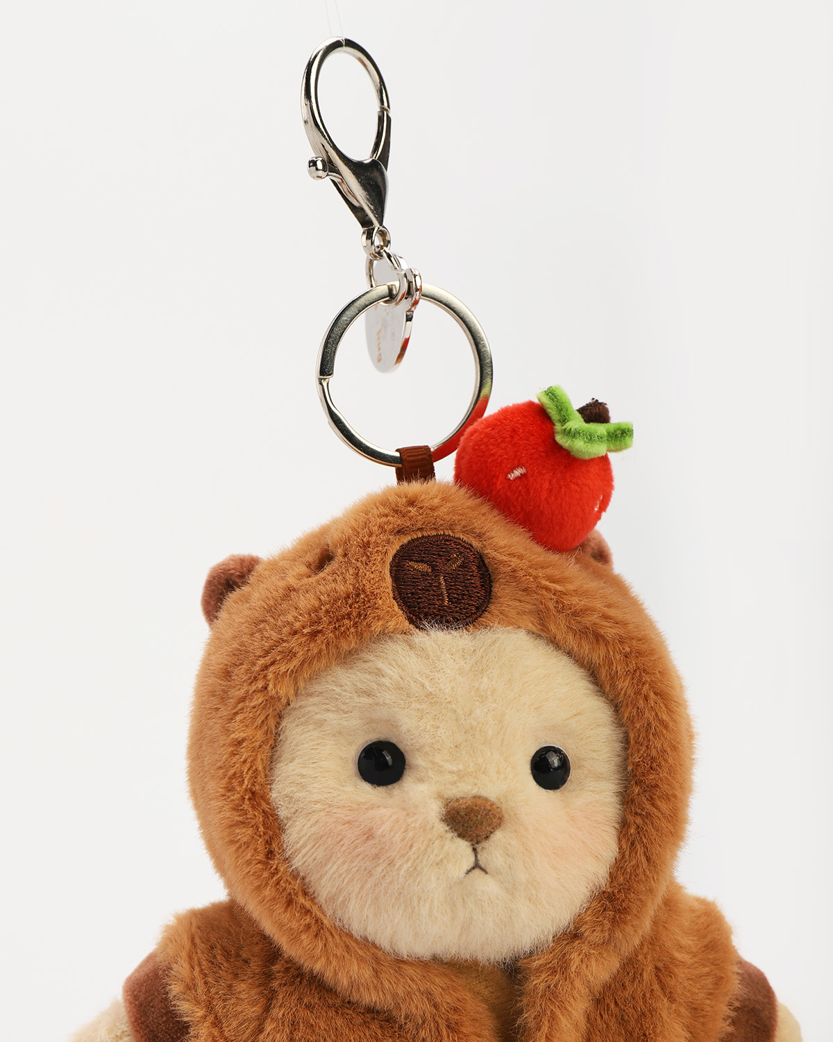Getahug Strawberry Brown Capybara Bear with Mini Bear Gift Bundle