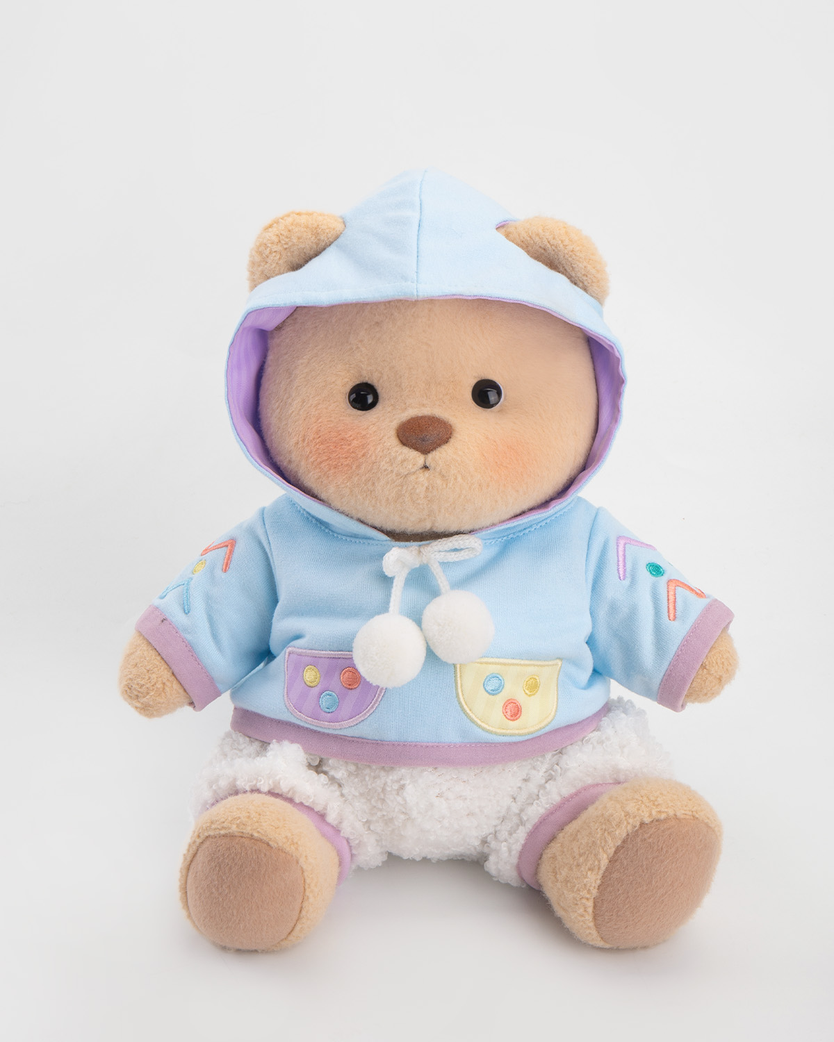 Getahug Blue Easter Egg Hooded Sweatshirt Bear | Handmade Jointed Teddy Bear Gift