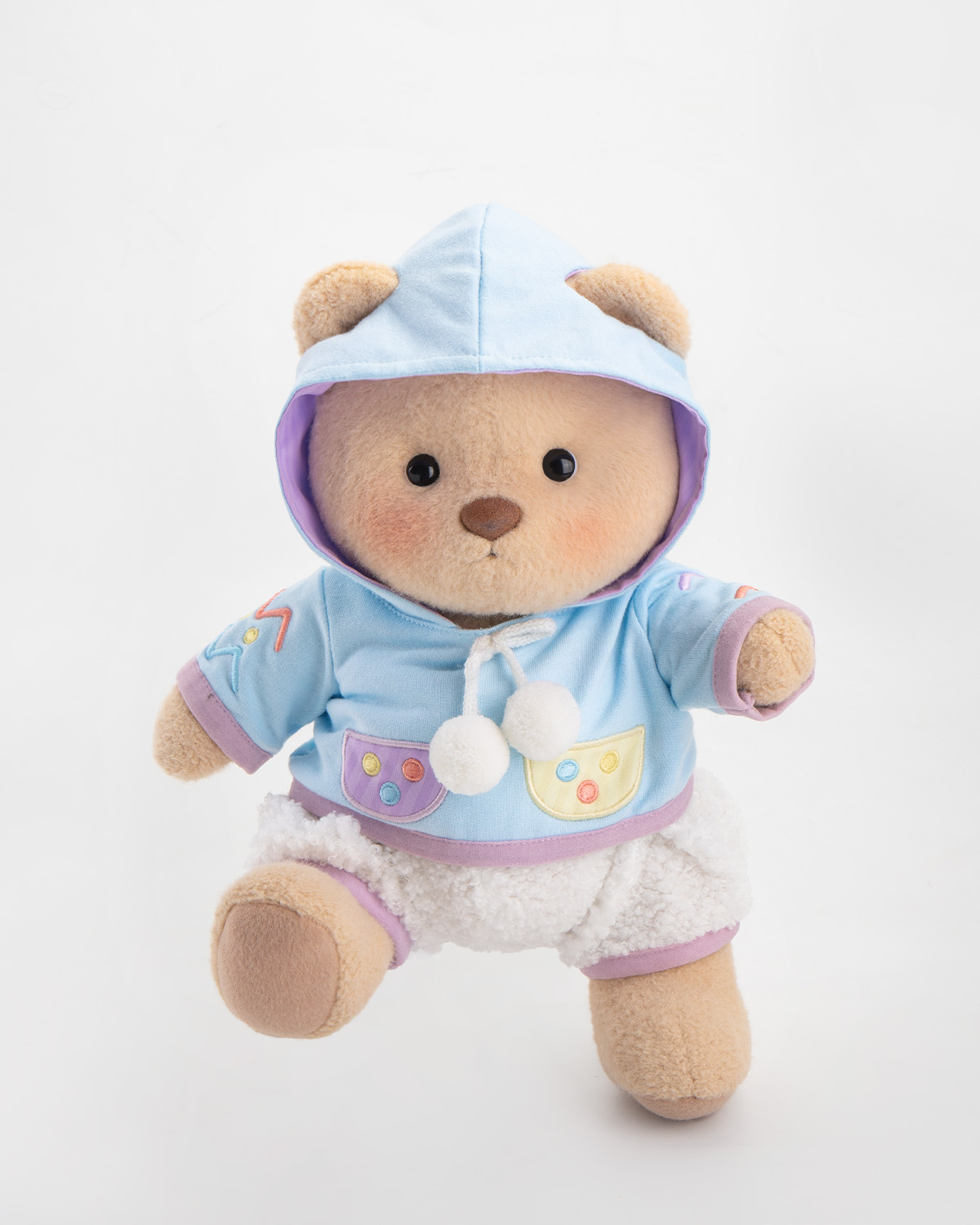 Getahug Blue Easter Egg Hooded Sweatshirt Bear | Handmade Jointed Teddy Bear Gift
