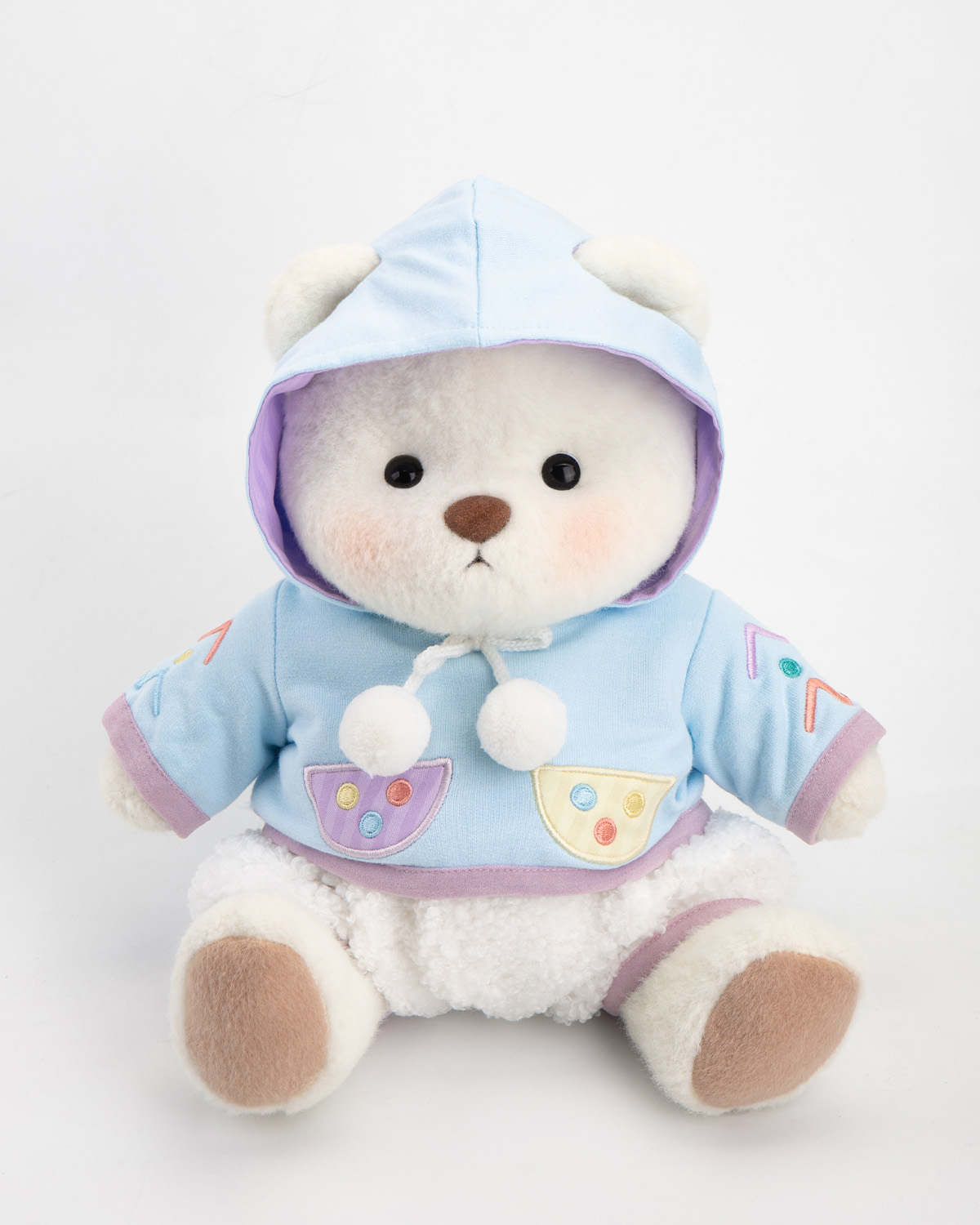 Getahug Blue Easter Egg Hooded Sweatshirt Bear | Handmade Jointed Teddy Bear Gift