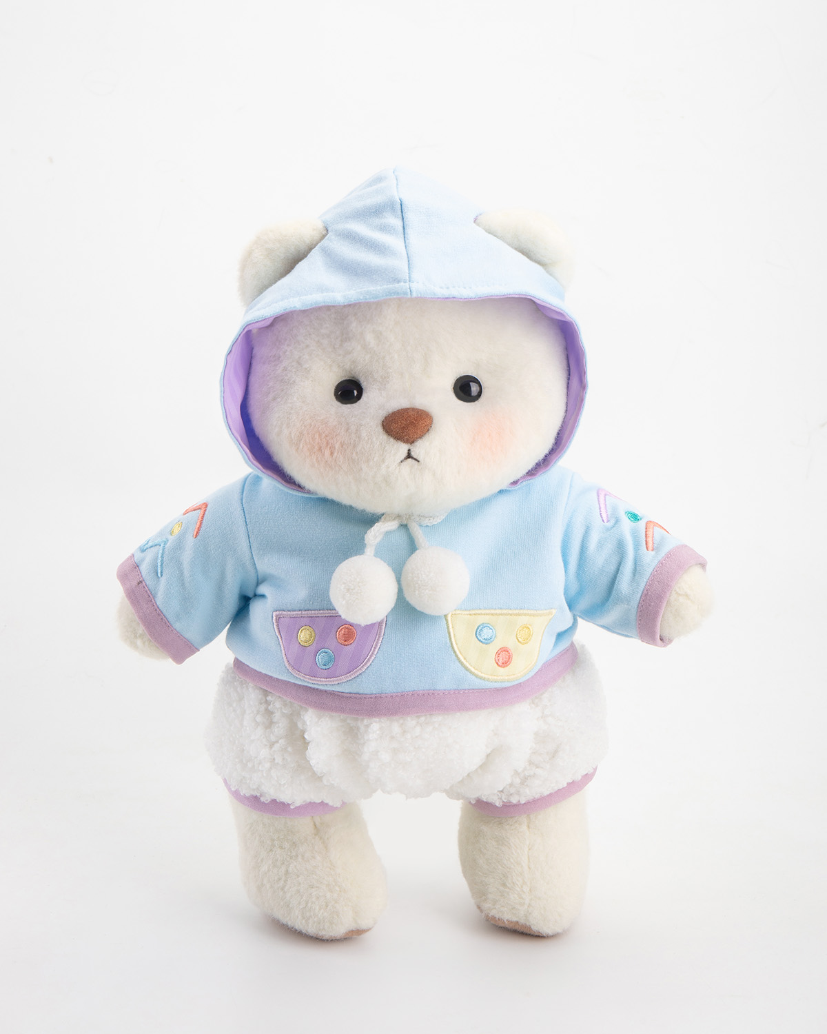 Getahug Blue Easter Egg Hooded Sweatshirt Bear | Handmade Jointed Teddy Bear Gift