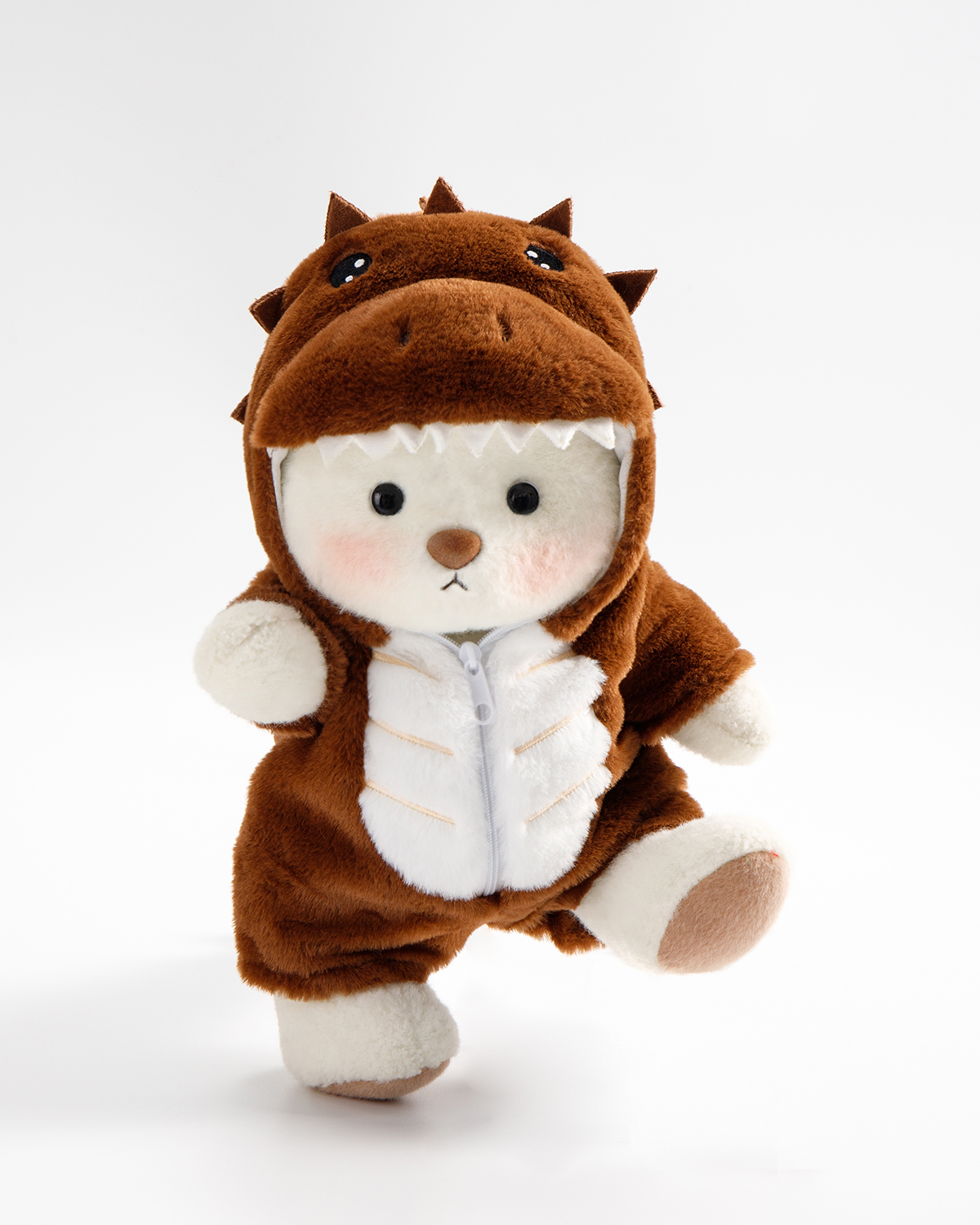 Getahug Brown Ankylosaurus Bear | Handmade Jointed Teddy Bear Stuffed Animal Gift