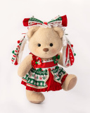 Christmas Floral Dress with Bunny Ears