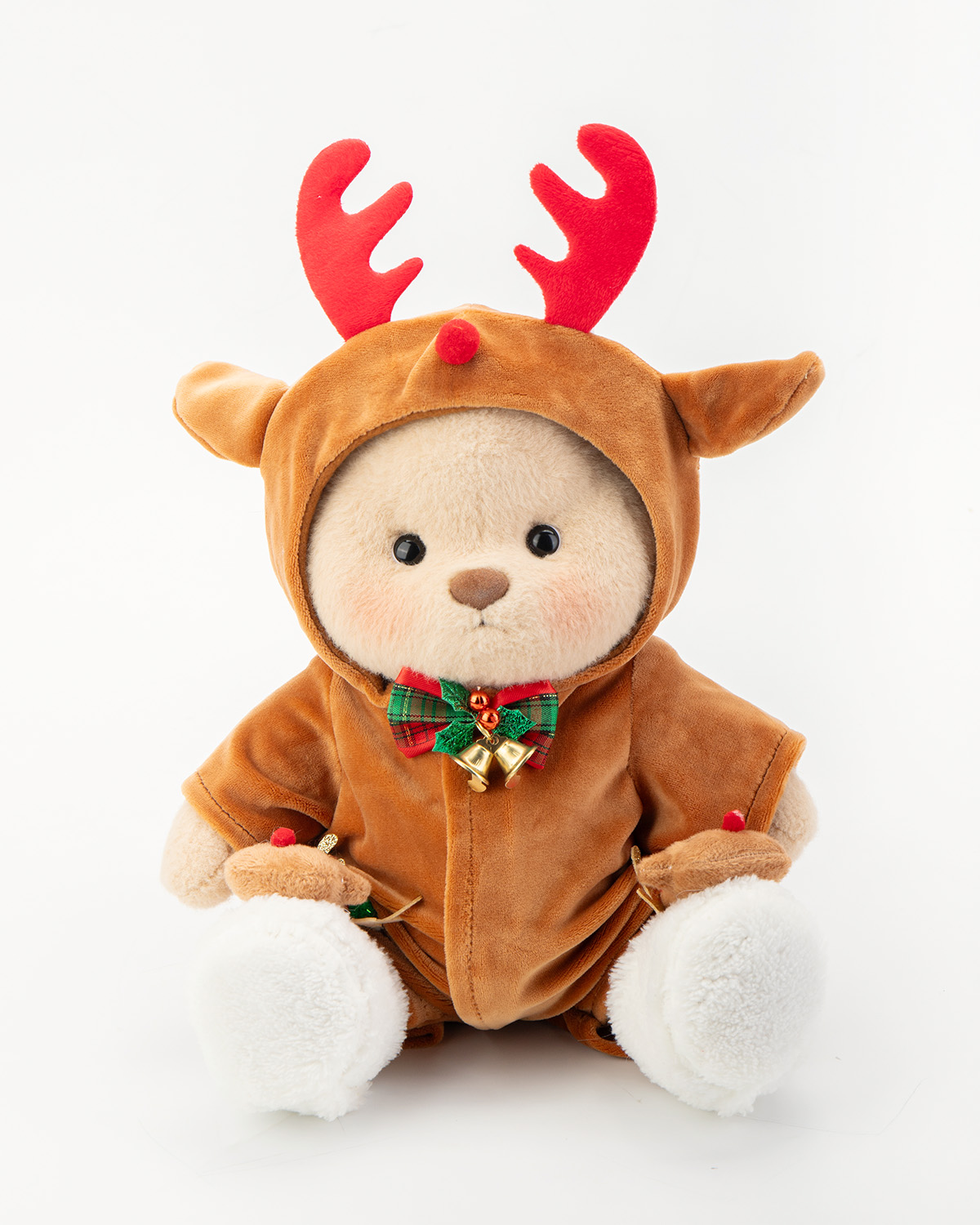 Getahug Red Antler Brown Onesie Bear | Handmade Christmas Gift