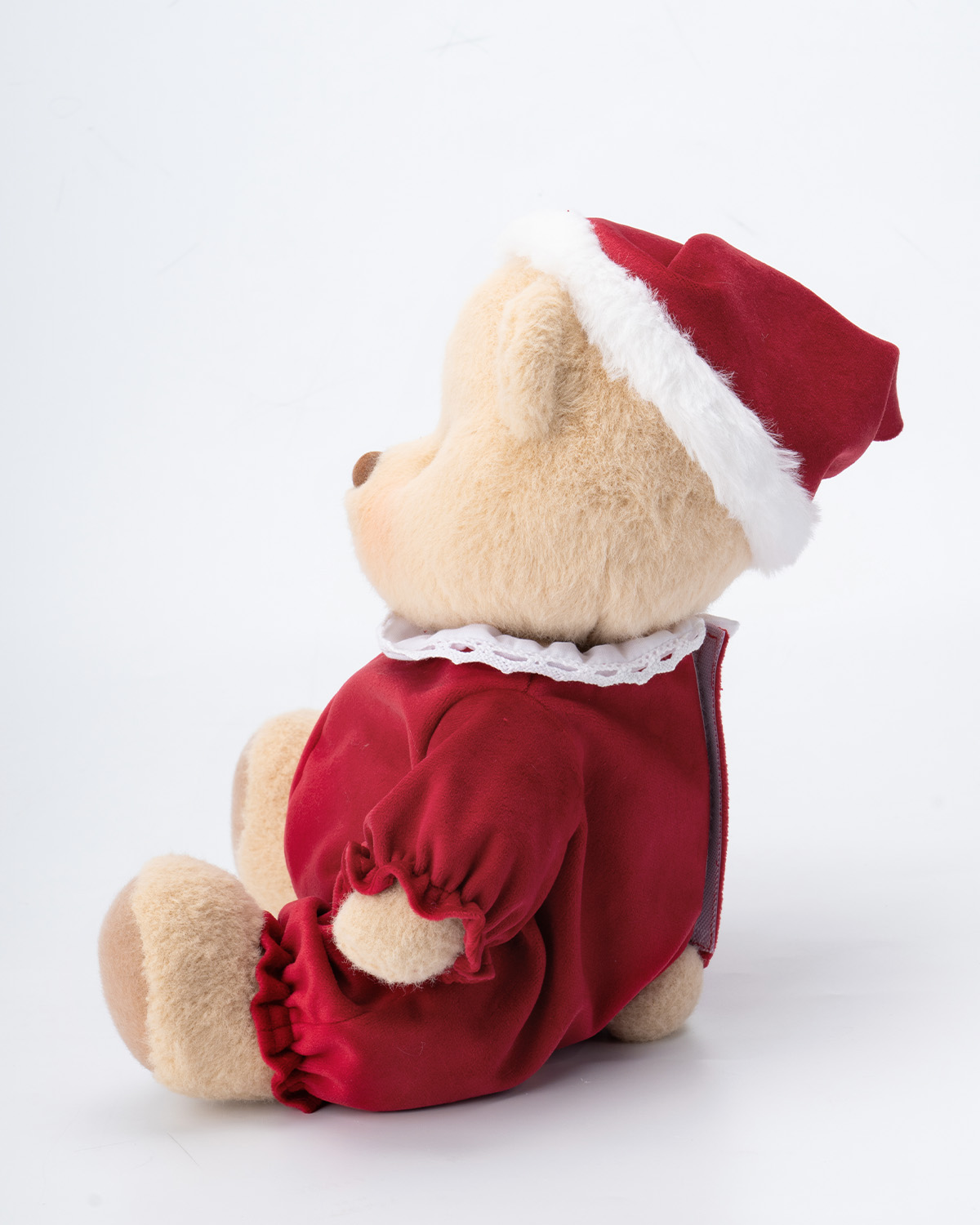 Getahug Christmas Red Pajamas White Teddy Bear | Handmade Stuffed Animal Gift