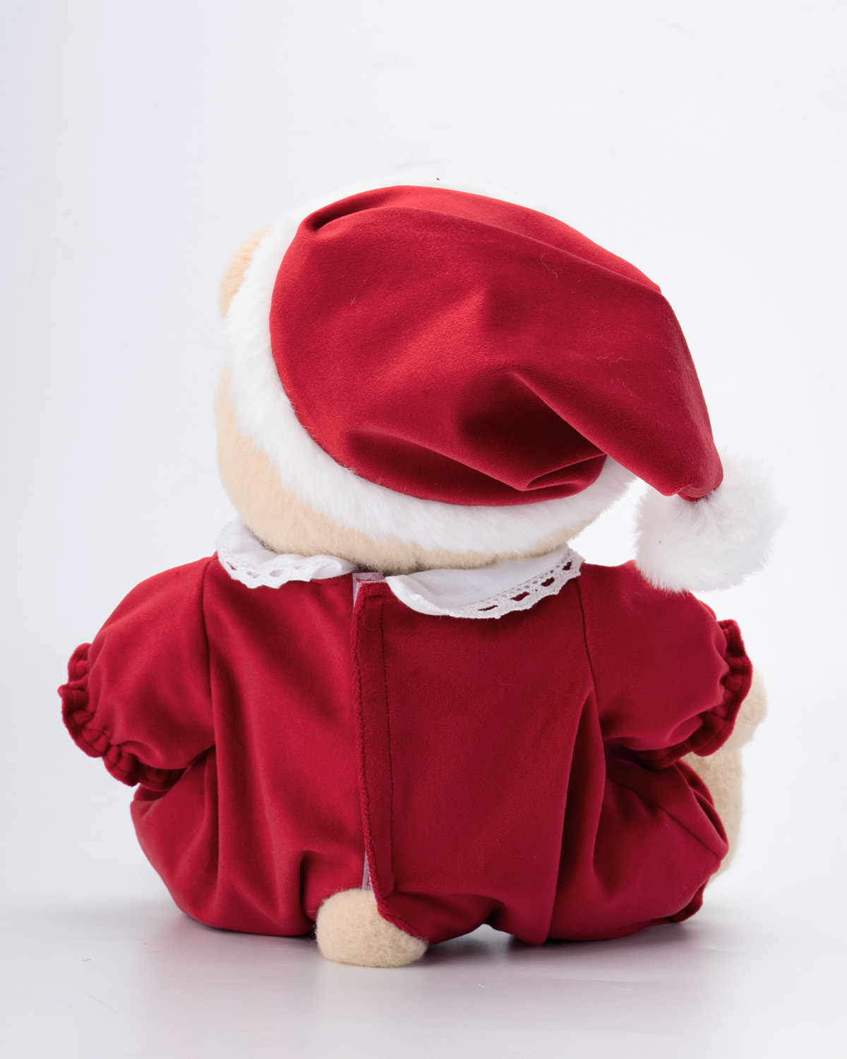 Getahug Christmas Red Pajamas White Teddy Bear | Handmade Stuffed Animal Gift