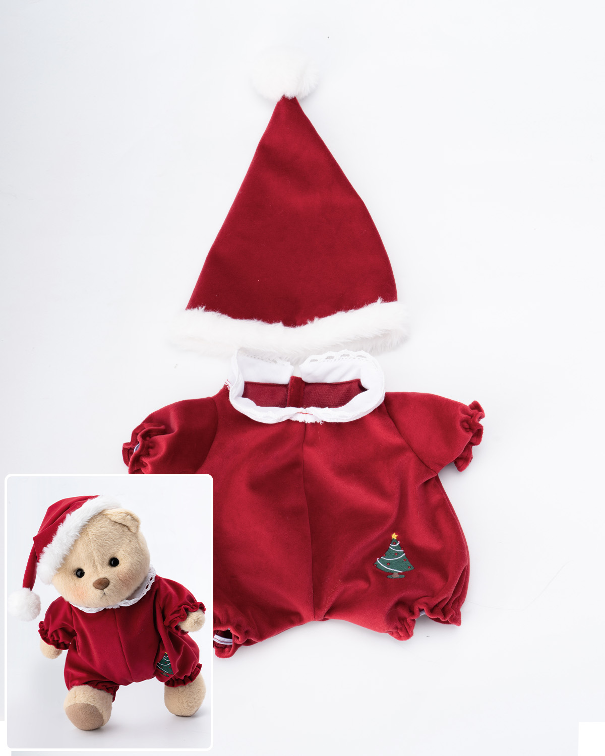 Christmas Red Pajamas Set(Outfit Only) | Teddy Bear Clothes