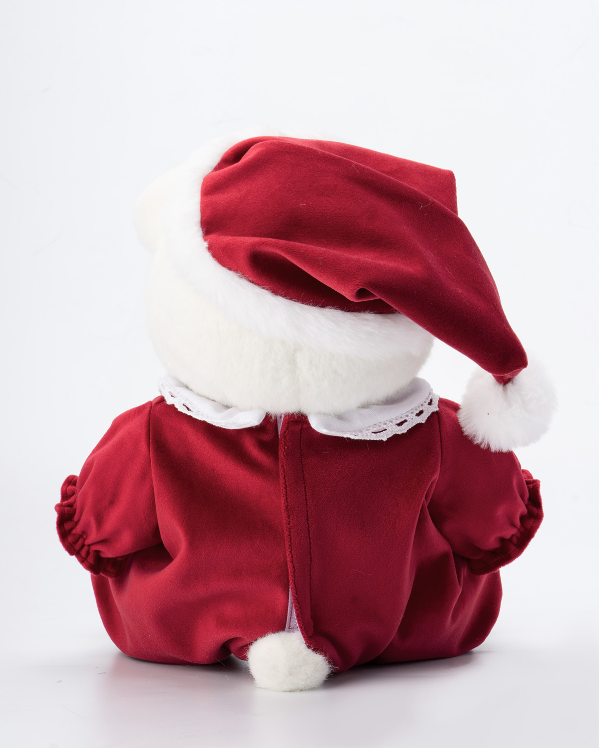 Getahug Christmas Red Pajamas White Teddy Bear | Handmade Stuffed Animal Gift