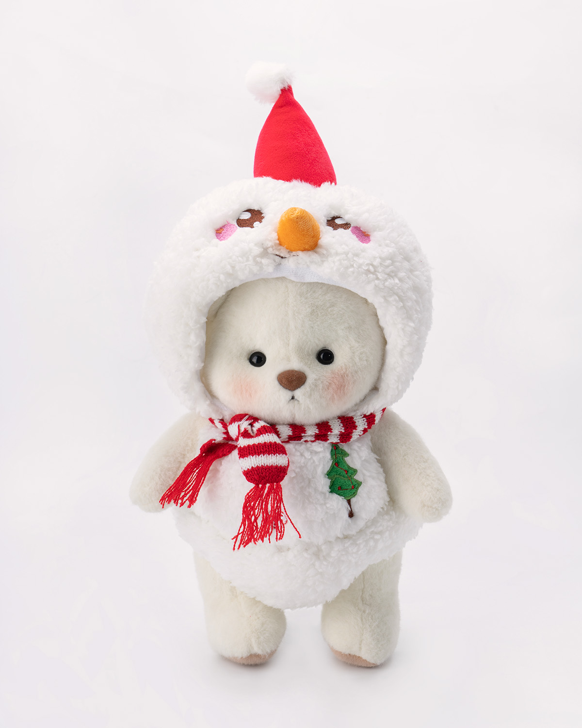 Getahug Christmas Snowman White Teddy Bear | Handmade Christmas Gift