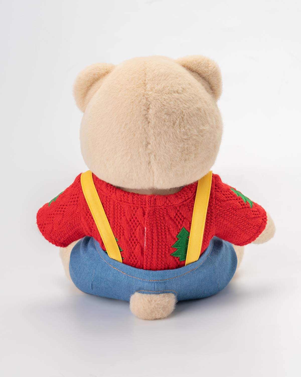 Getahug Christmas Tree Sweater Overalls Bear | Handmade Jointed Teddy Bear Gift