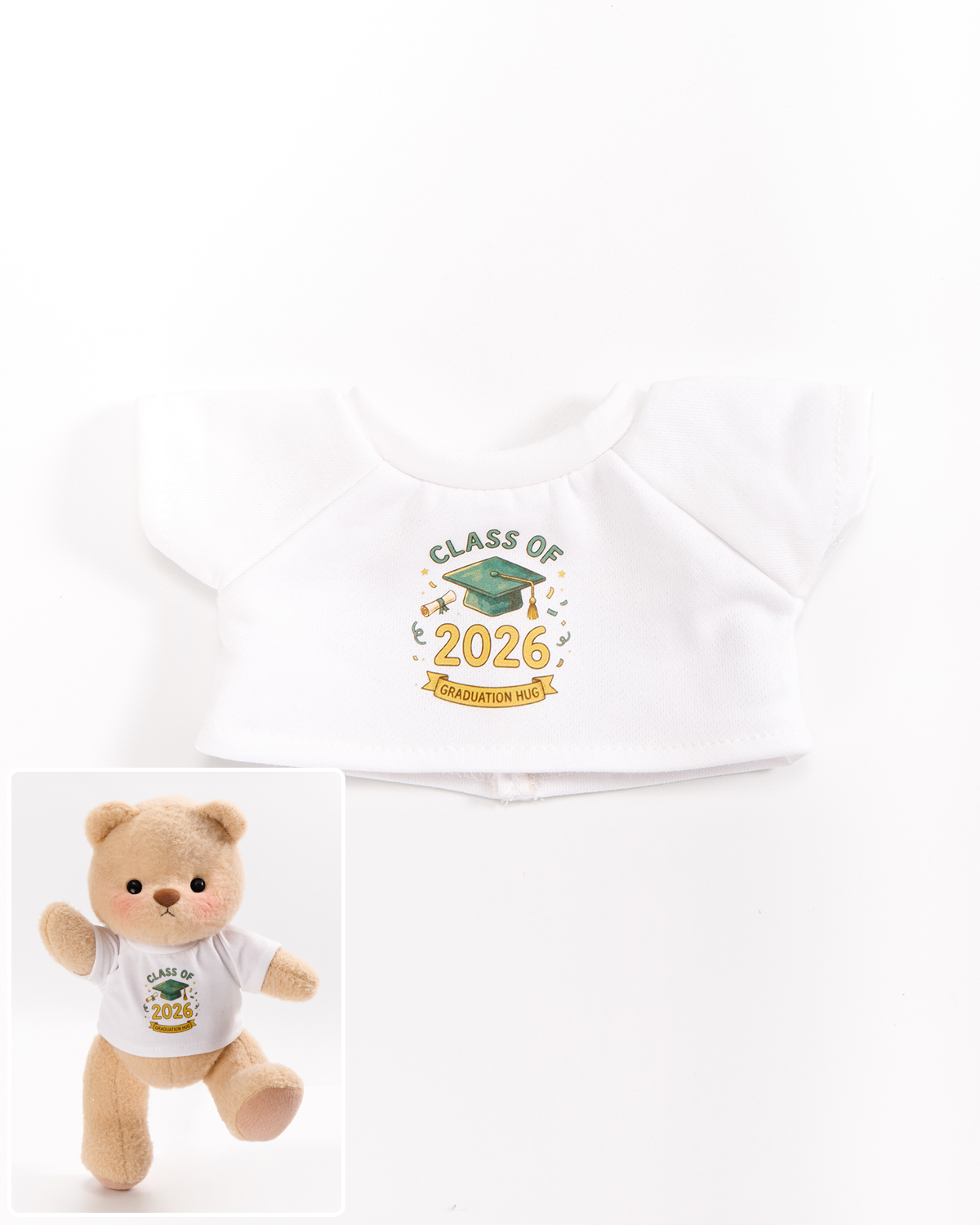 Getahug Class of 2026 Graduation Bear | Handmade Jointed Teddy Bear Stuffed Animal Gift