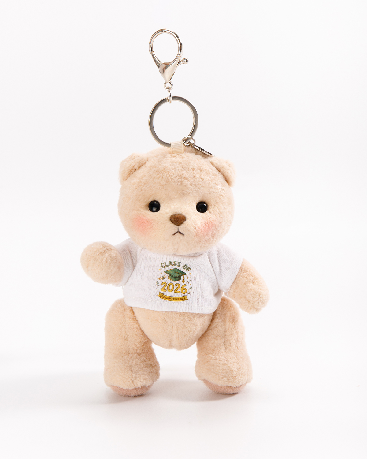 Getahug Class of 2026 Graduation Mini Bear Keychain | 5.9 Inches Plush Bag Charm Stuffed Animal Gift