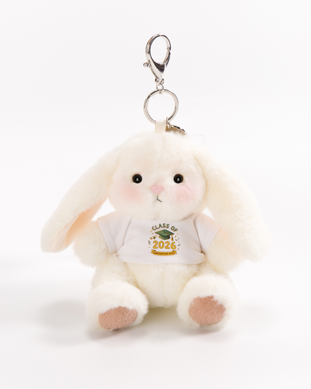 Getahug Class of 2026 Graduation Mini Bunny Keychain | 5.9 Inches Plush Bag Charm Gift for Graduates