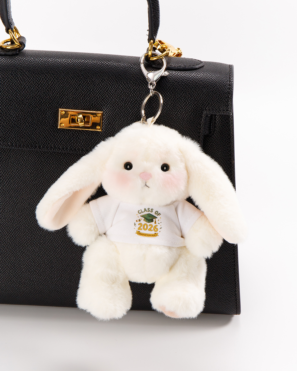 Getahug Class of 2026 Graduation Mini Bunny Keychain | 5.9 Inches Plush Bag Charm Gift for Graduates