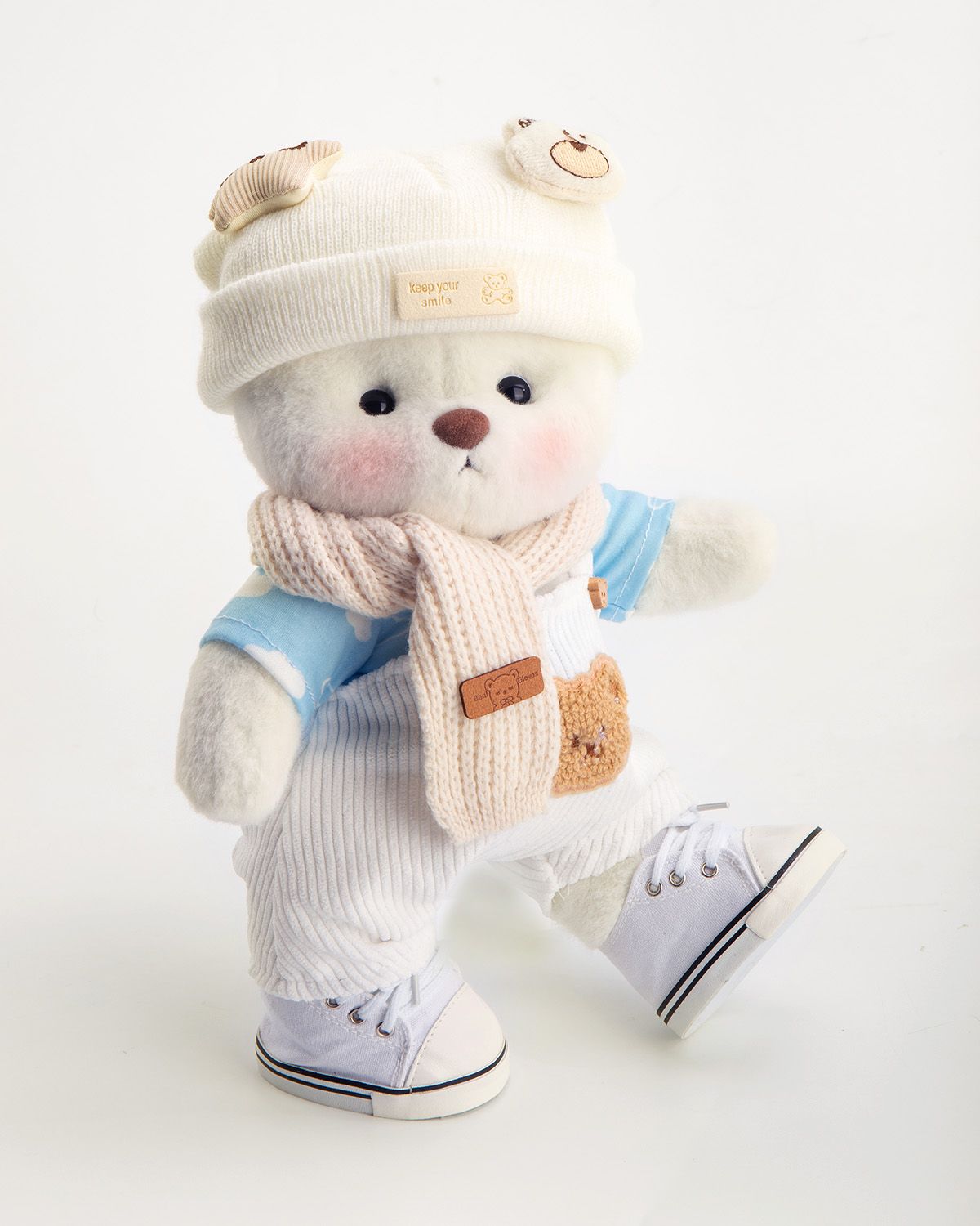 難あり】teddyリボンケープ (アイボリー)