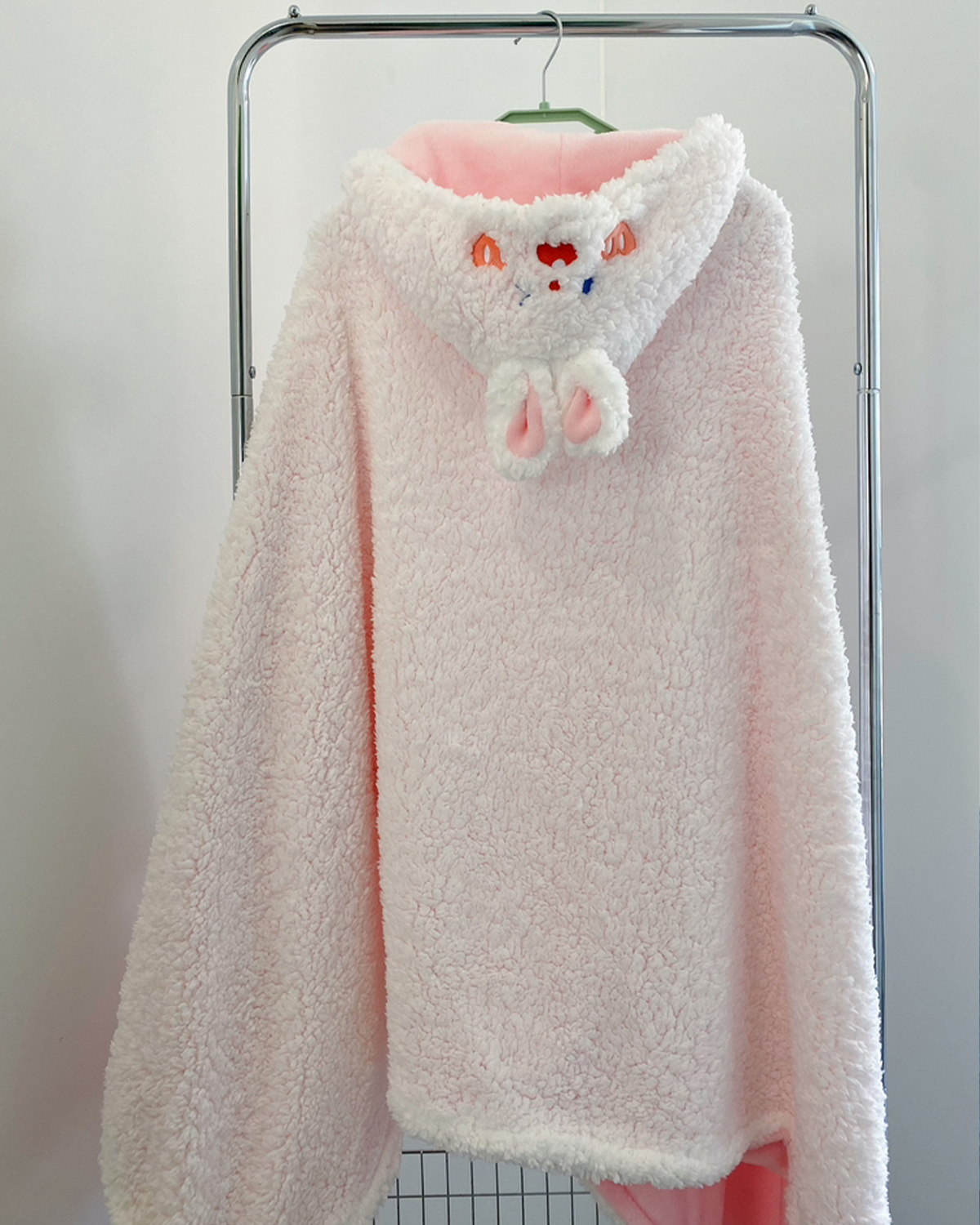 Getahug Cute Hooded Thick Warm Plush Sleepwear 