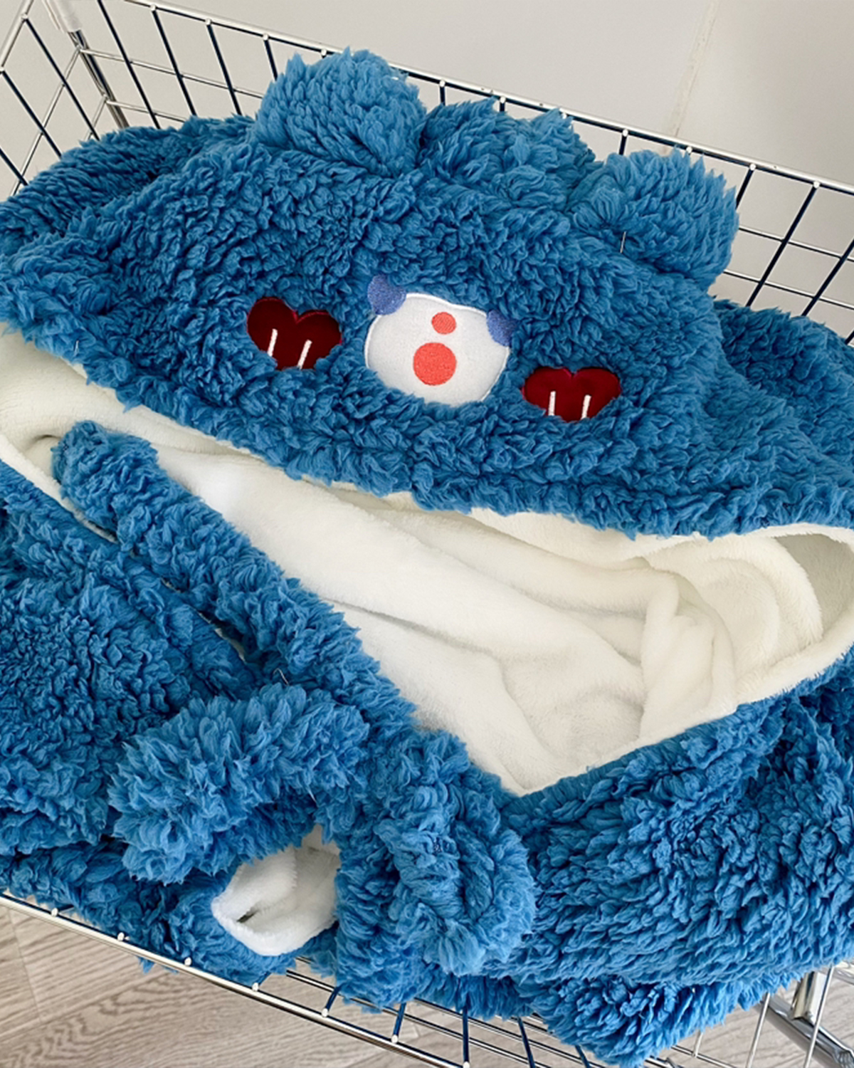 Getahug Cute Hooded Thick Warm Plush Sleepwear 