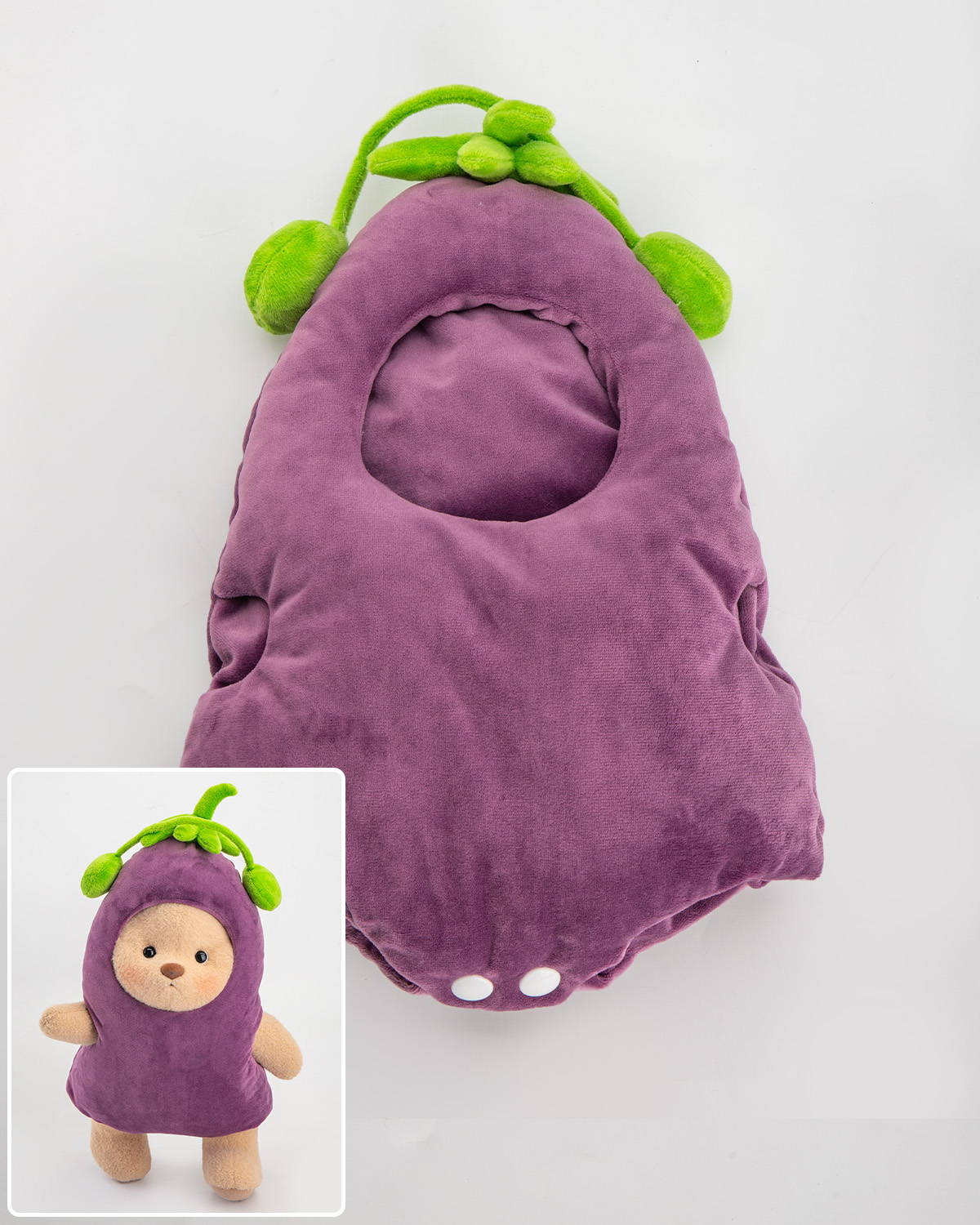 Getahug🍆Eggplant Bear | Handmade Jointed Teddy Bear Gift