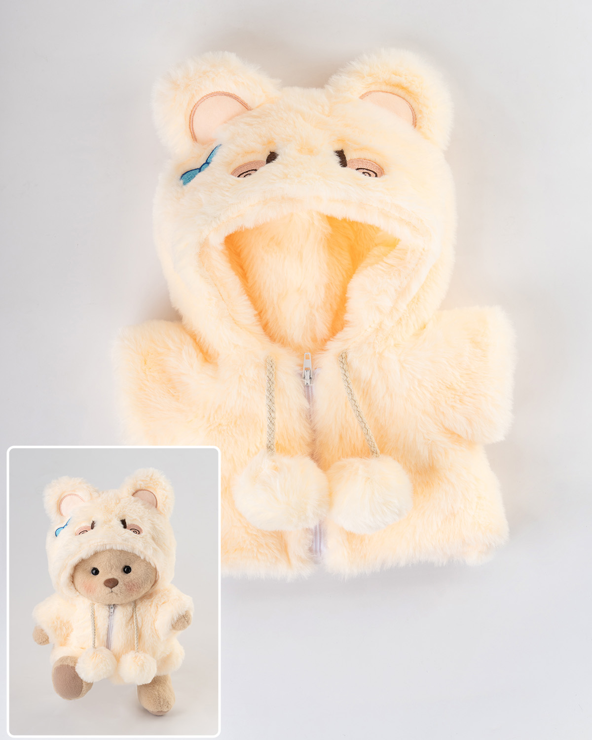 Getahug Furry Yellow Onesie Bunny | Handmade Jointed Stuffed Animal Gift (Pre-sale)