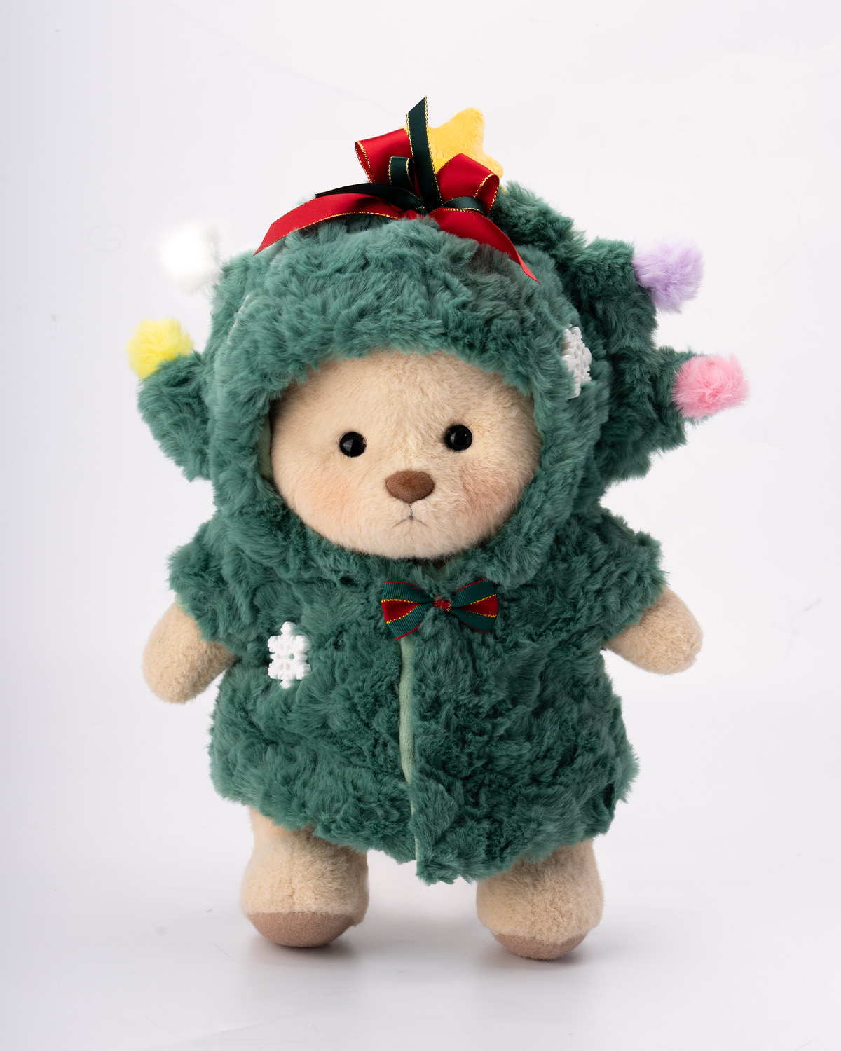 Getahug Fluffy Christmas Tree Bear | Handmade Jointed Teddy Bear Gift
