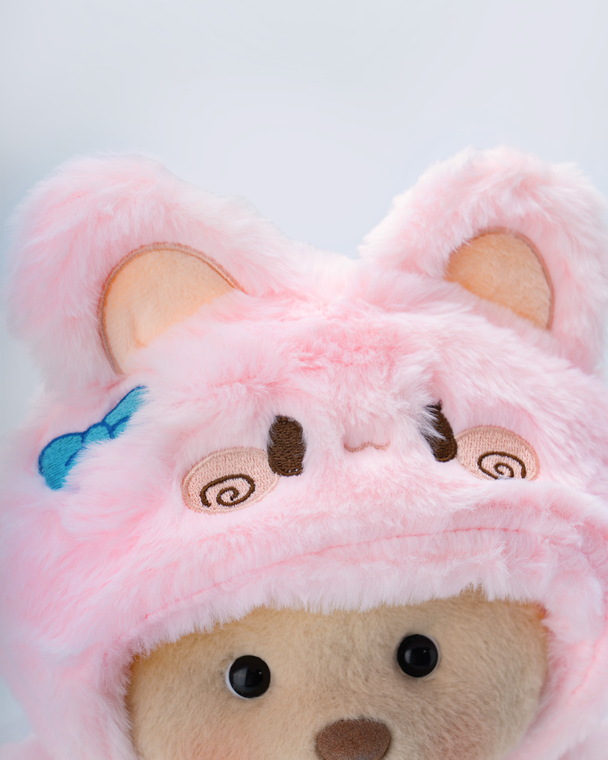 Getahug Fluffy Pink Bunny Bear | Handmade Jointed Teddy Bear Gift