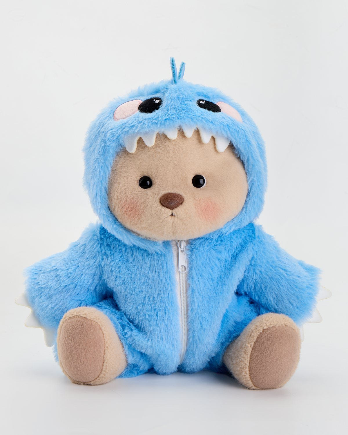 Getahug Furry Blue Dino Bear | Handmade Jointed Teddy Bear Gift