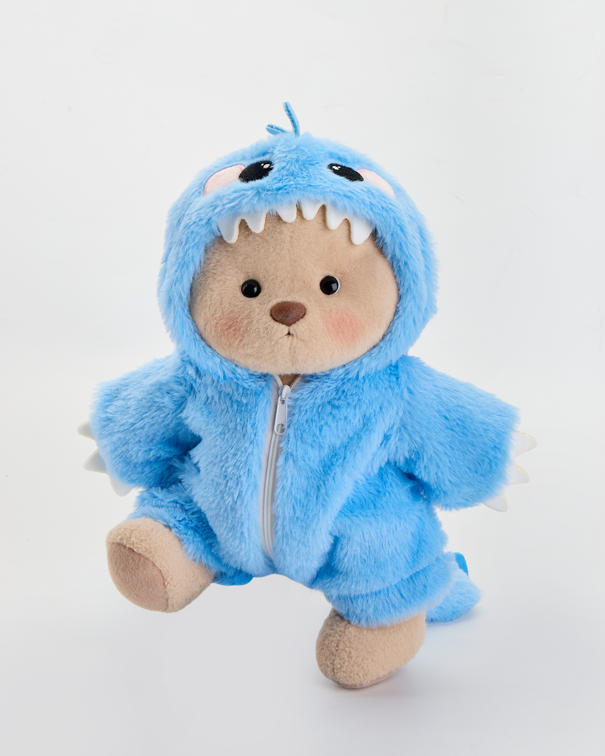 Getahug Furry Blue Dino Bear | Handmade Jointed Teddy Bear Gift