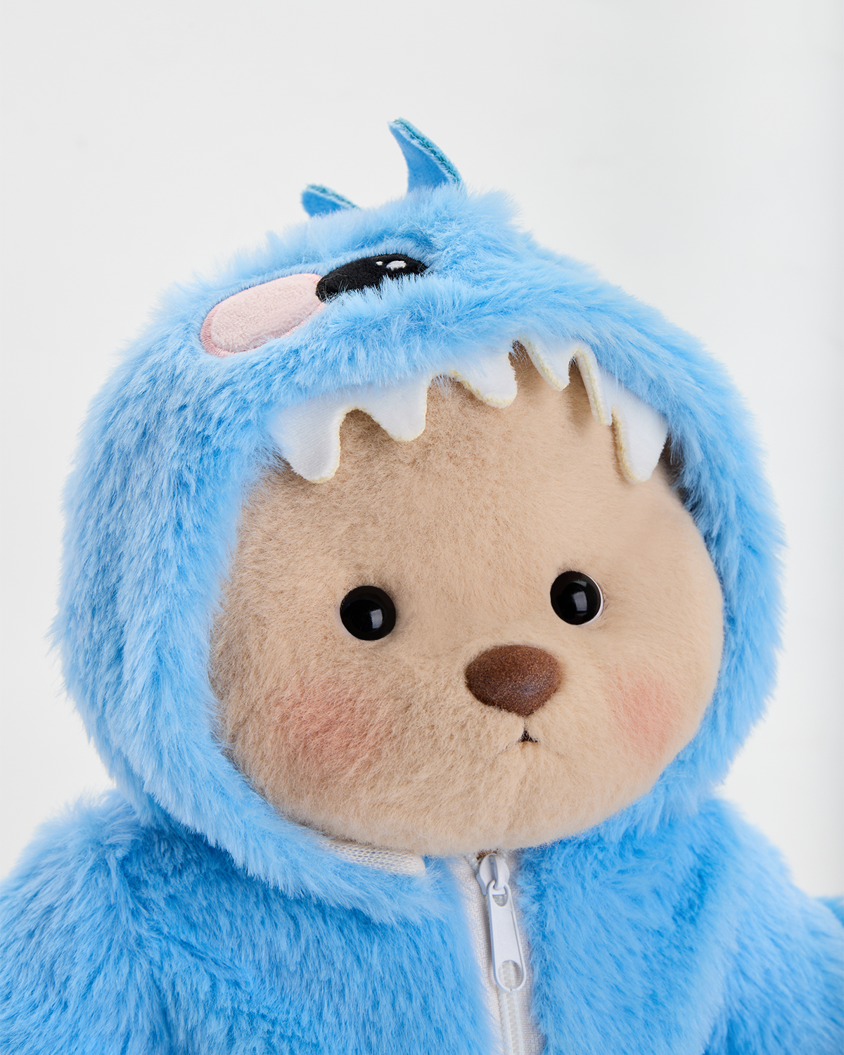 Getahug Furry Blue Dino Bear | Handmade Jointed Teddy Bear Gift