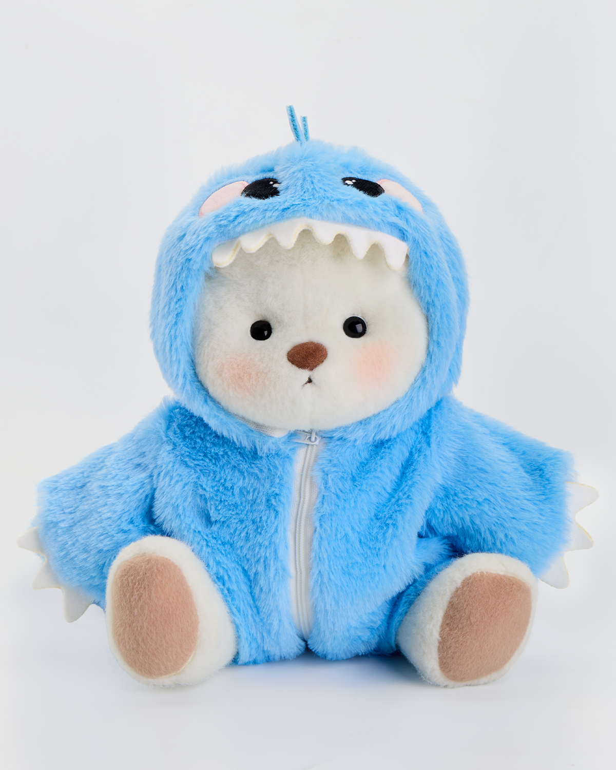 Getahug Furry Blue Dino Bear | Handmade Jointed Teddy Bear Gift