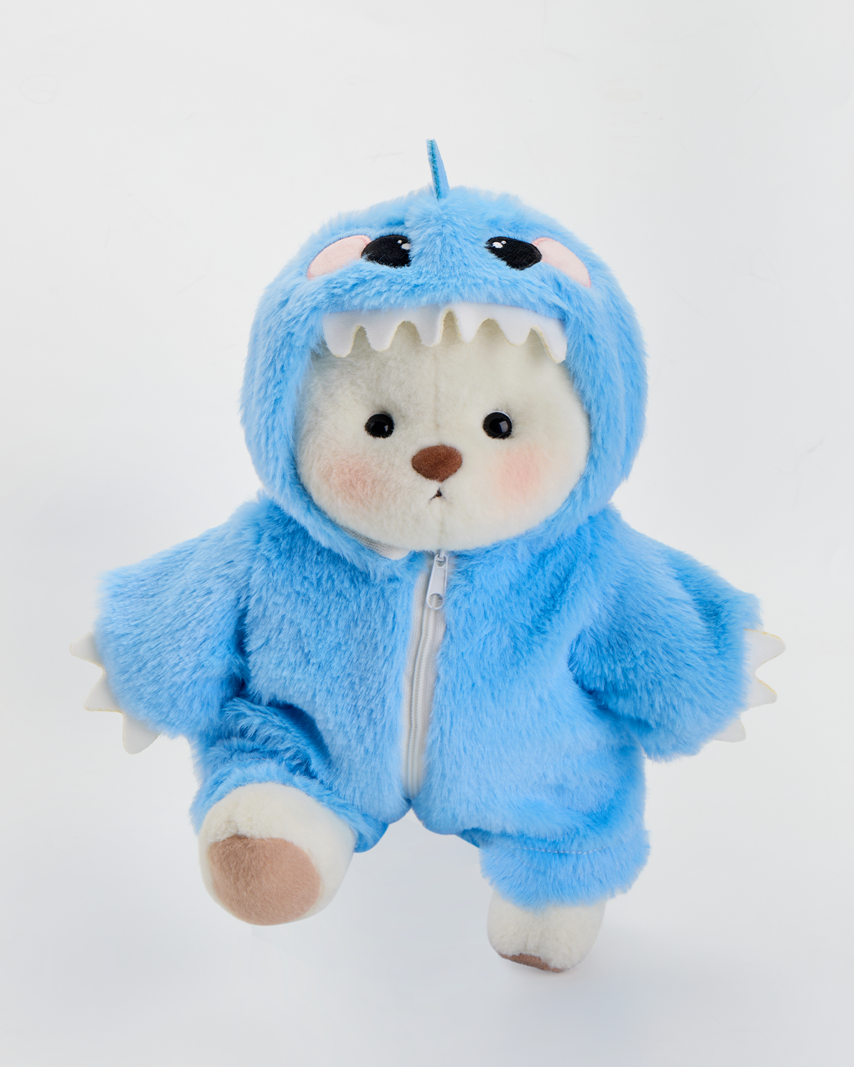 Getahug Furry Blue Dino Bear | Handmade Jointed Teddy Bear Gift