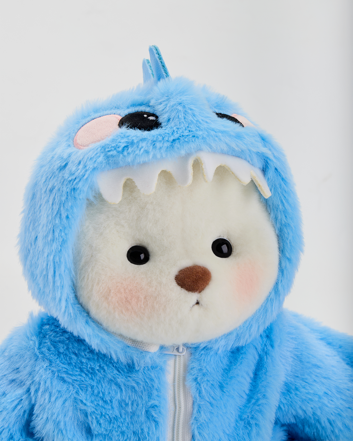 Getahug Furry Blue Dino Bear | Handmade Jointed Teddy Bear Gift
