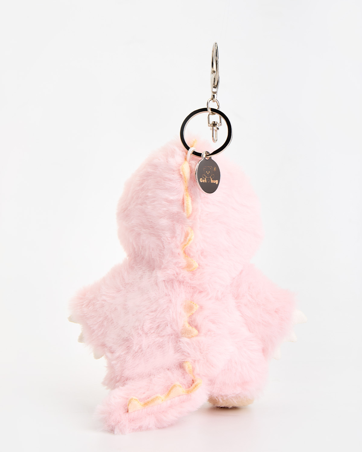 Getahug Pink Dino Teddy Bear Keychain Gift Box | Handmade Jointed Stuffed Animal Gift for Girls
