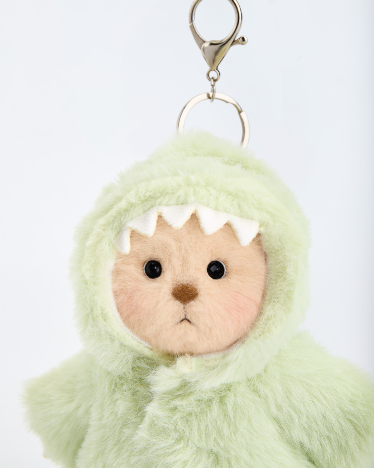 Getahug 5.9 Inches Furry Dino Brown Mini Bear Bag ChPendant