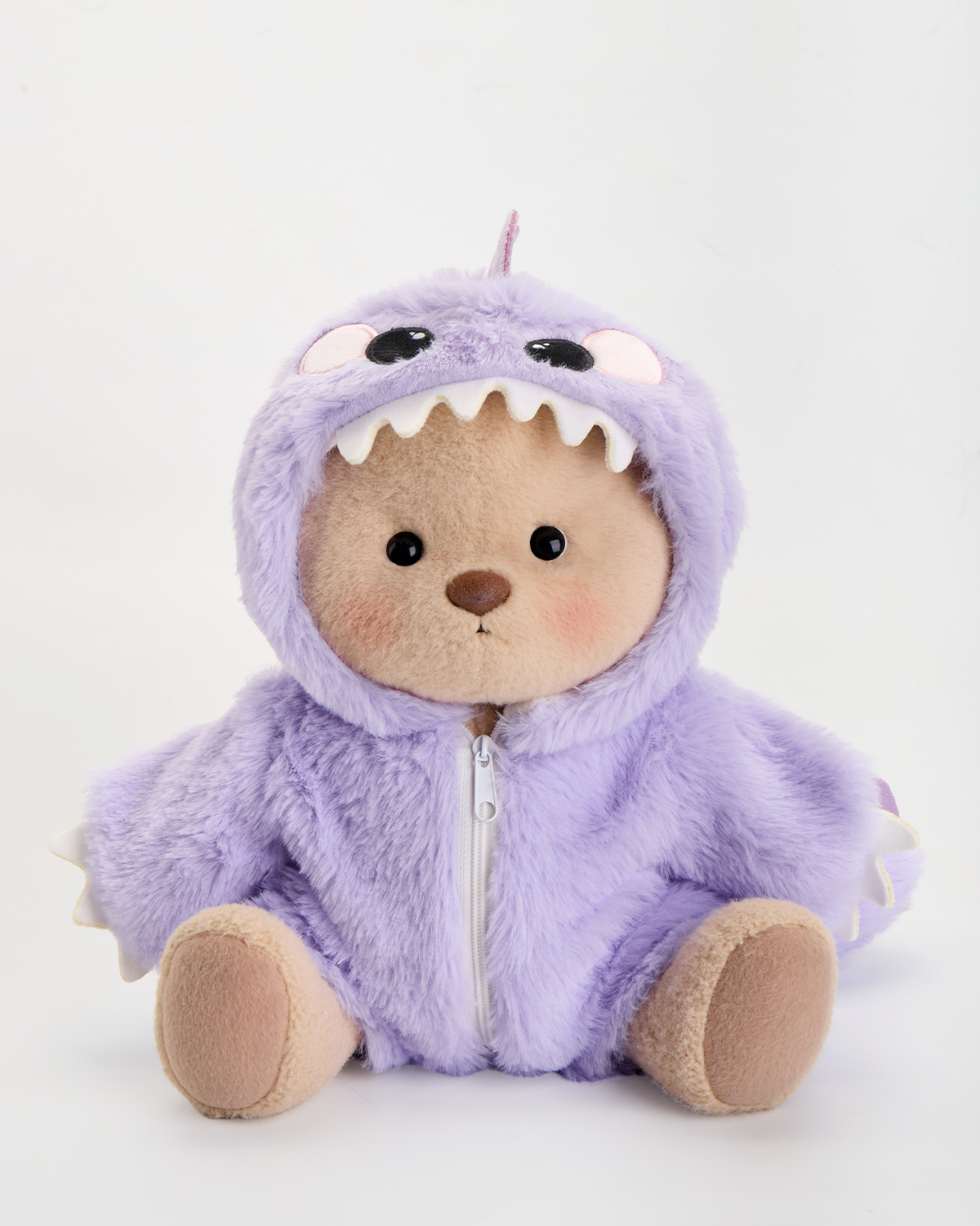 Getahug Furry Purple Dino Bear | Handmade Jointed Teddy Bear Gift