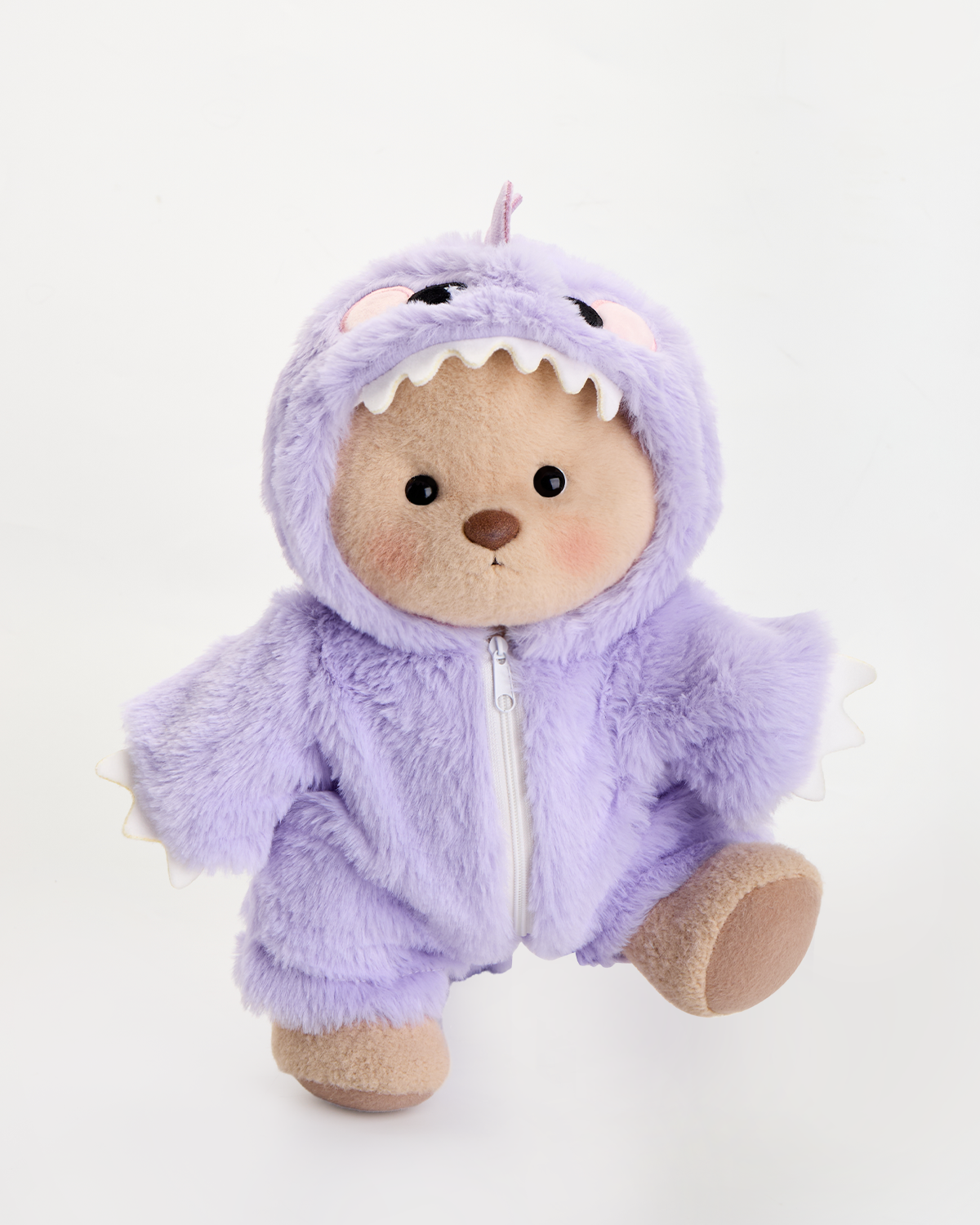 Getahug Furry Purple Dino Bear | Handmade Jointed Teddy Bear Gift