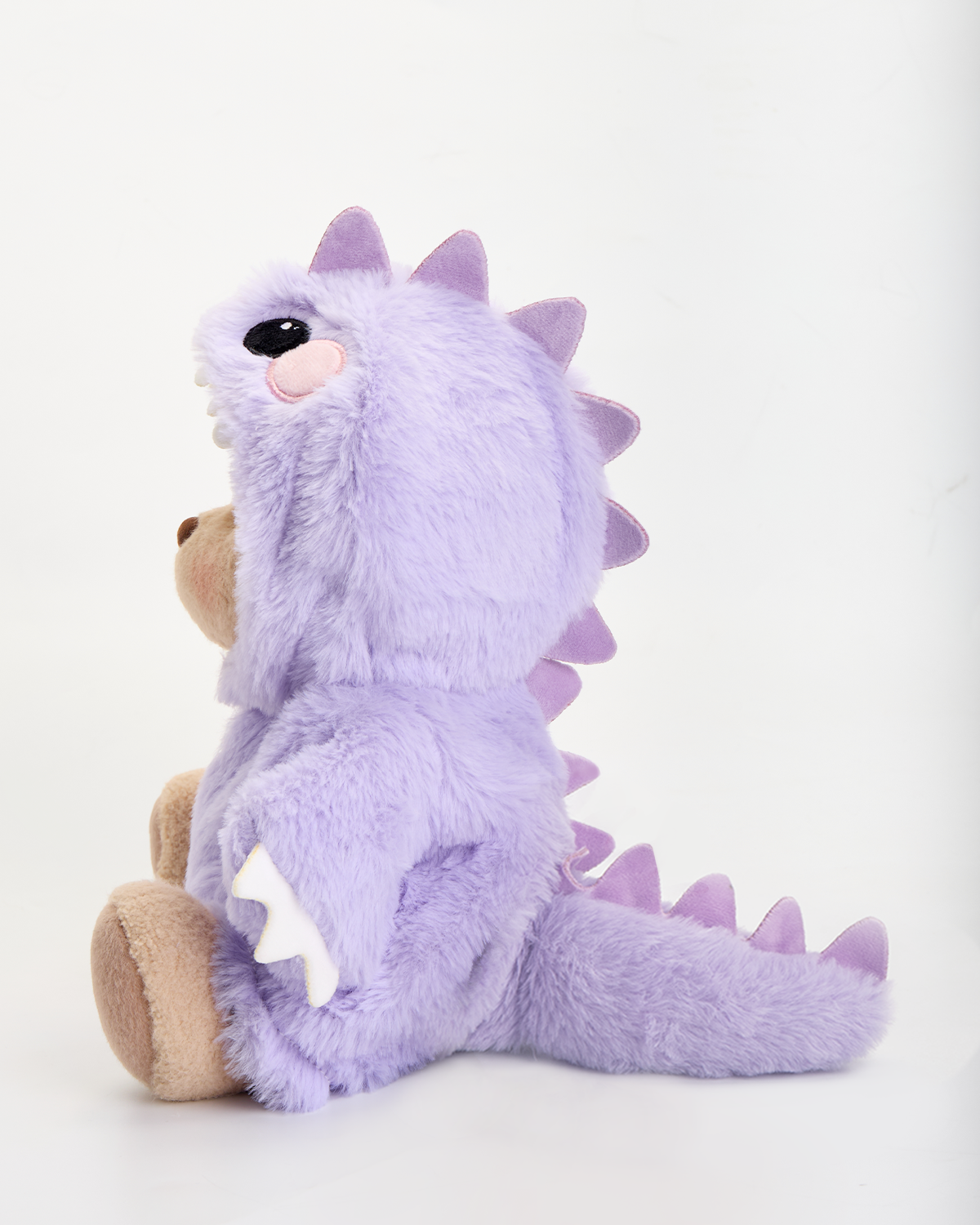 Getahug Furry Purple Dino Bear | Handmade Jointed Teddy Bear Gift