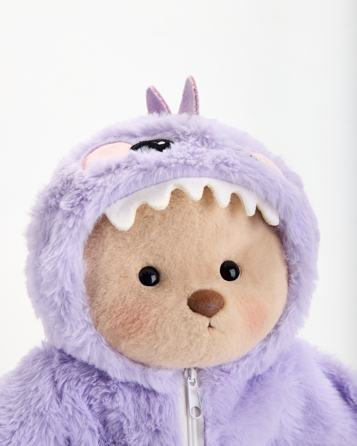Getahug Furry Purple Dino Bear | Handmade Jointed Teddy Bear Gift